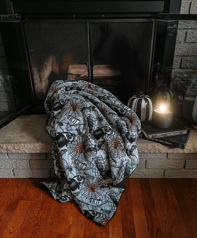 Voodoo Halloween Fleece Blanket (pre-made)